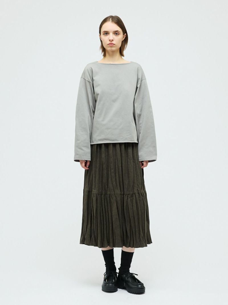 mizuiro ind ウールブレンドティアードワッシャースカート｜ MARcourt