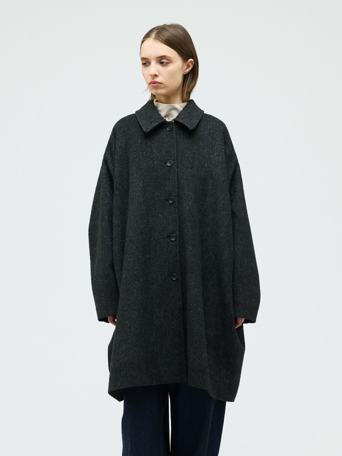 mizuiro ind ウールブレンドワイドコート｜ MARcourt ONLINE STORE