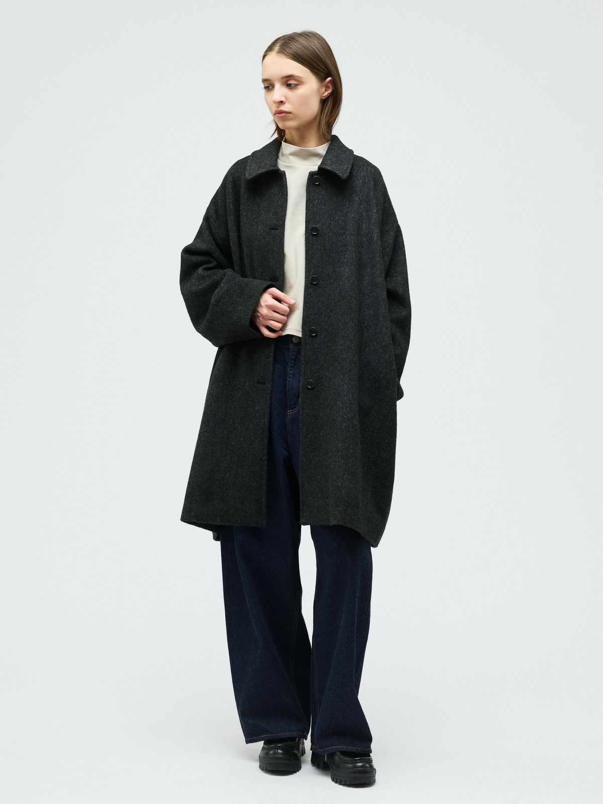 mizuiro ind ウールブレンドワイドコート｜ MARcourt ONLINE STORE