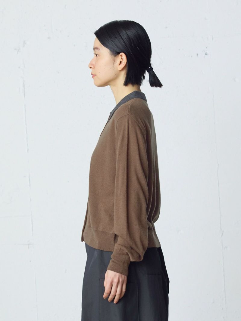 MidiUmi バイカラーポロカーディガン｜ MARcourt ONLINE STORE