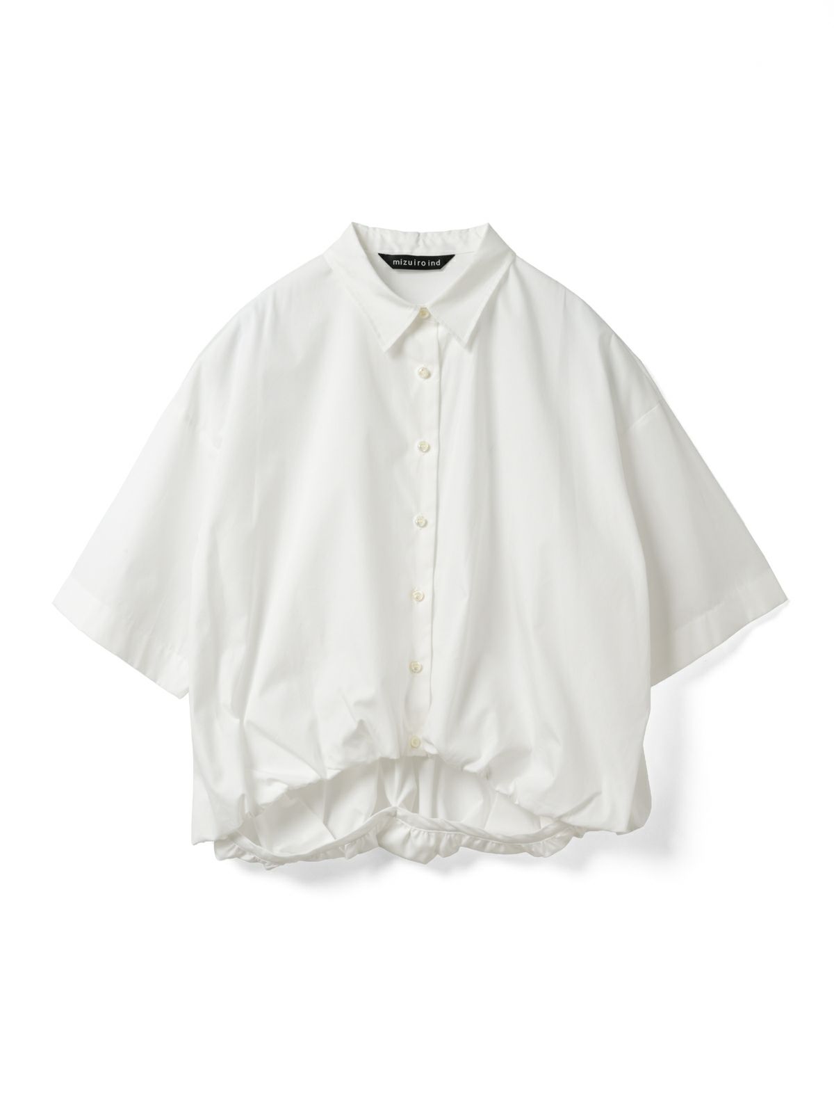 今期新作 ミズイロインド バルーンハーフスリーブ シャツ オフホワイト mizuiro ind ハーフスリーブバルーンシャツ｜ MARcourt ONLINE STORE