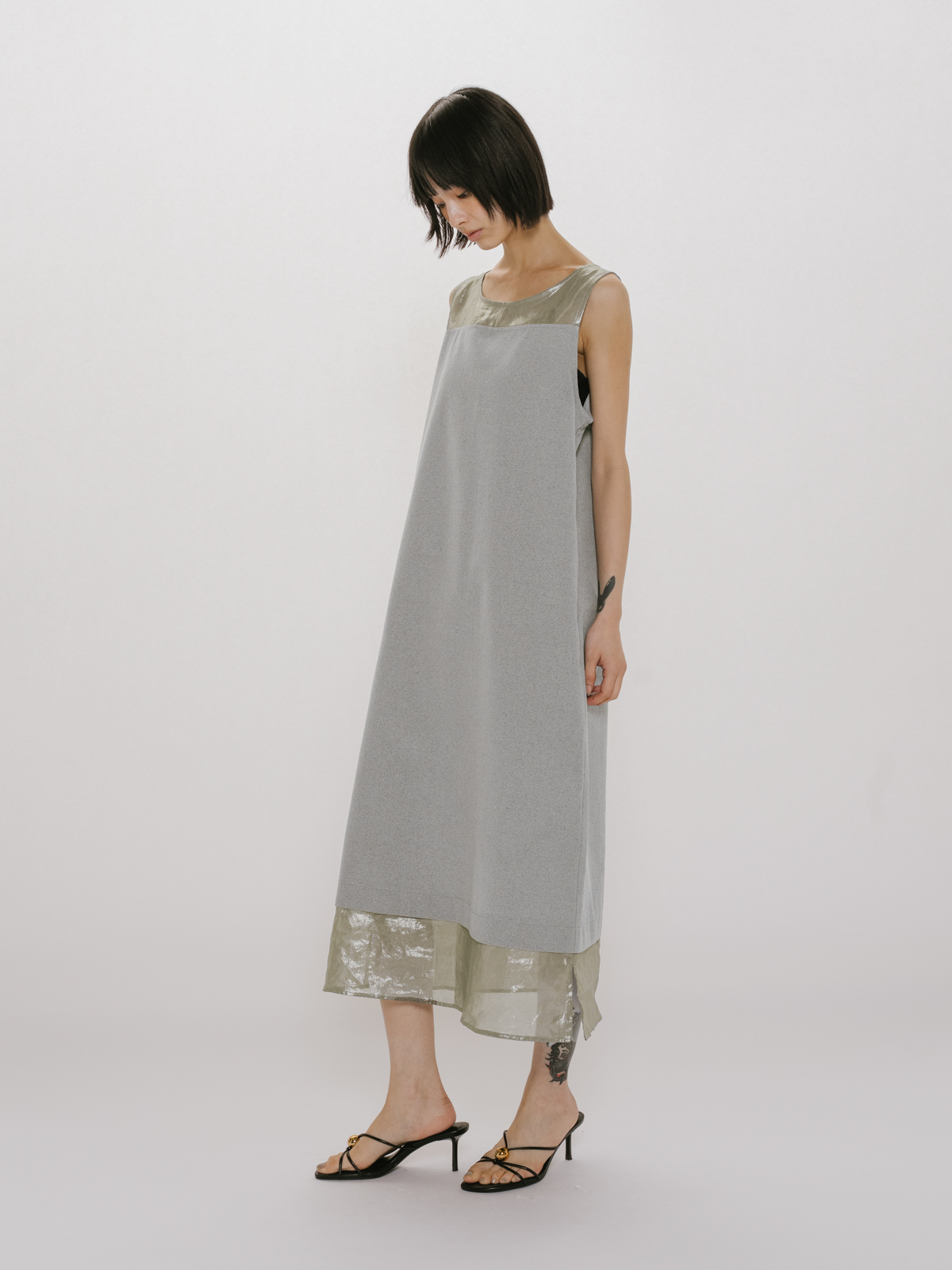 n/slv OP with foil print organdy