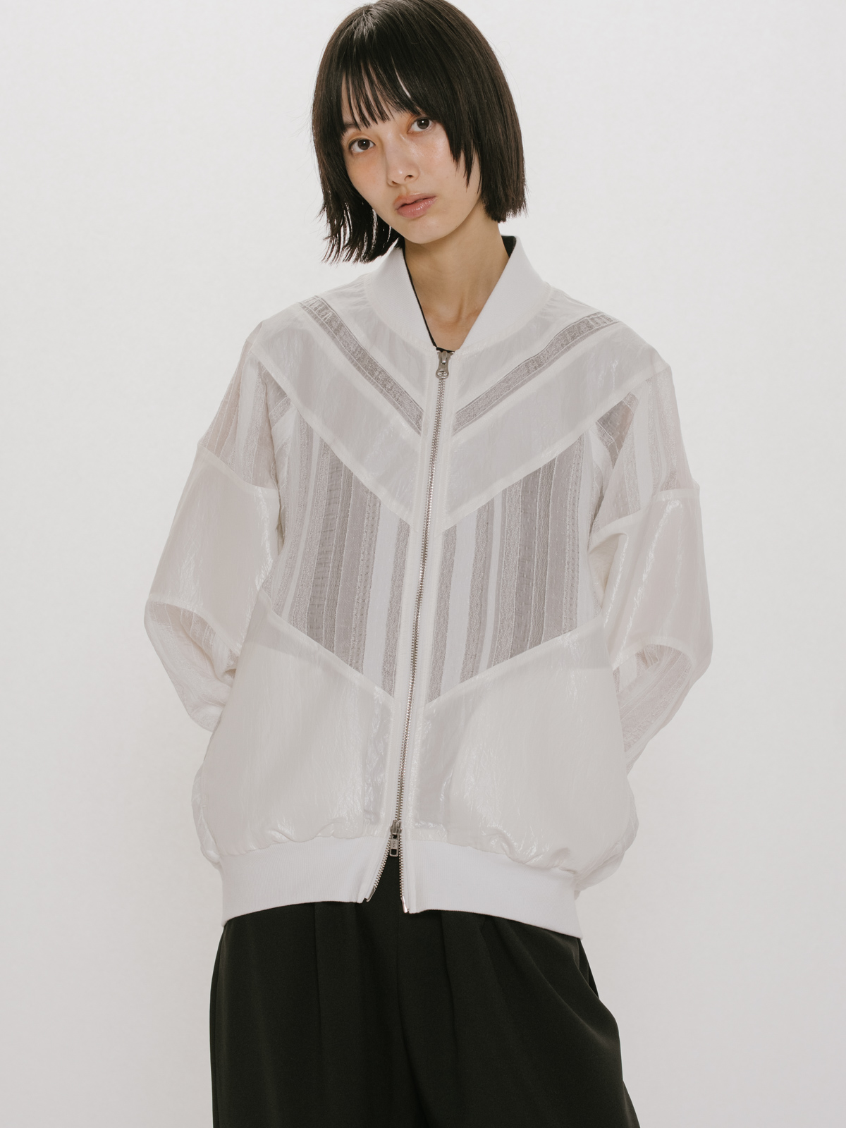 material mix blouson