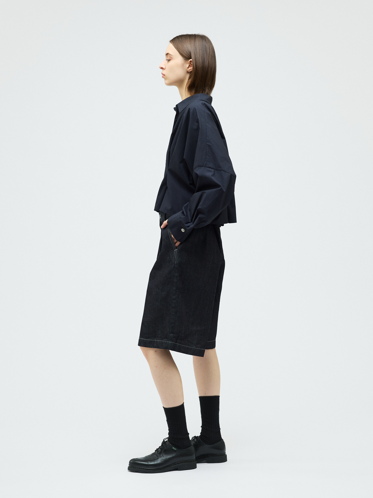 コクーンショートシャツ 横