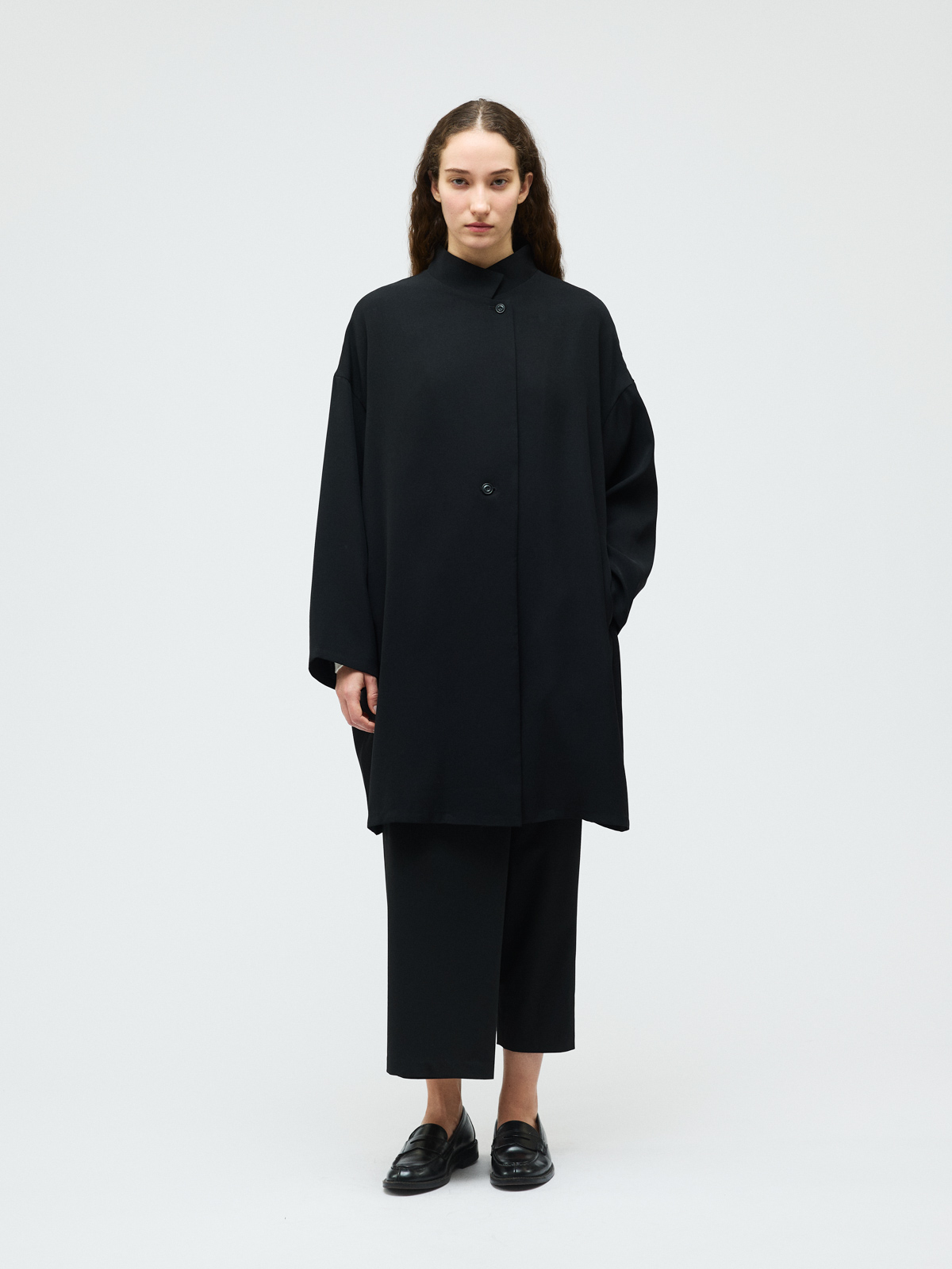 スタンドカラーワイドジャケット 前
