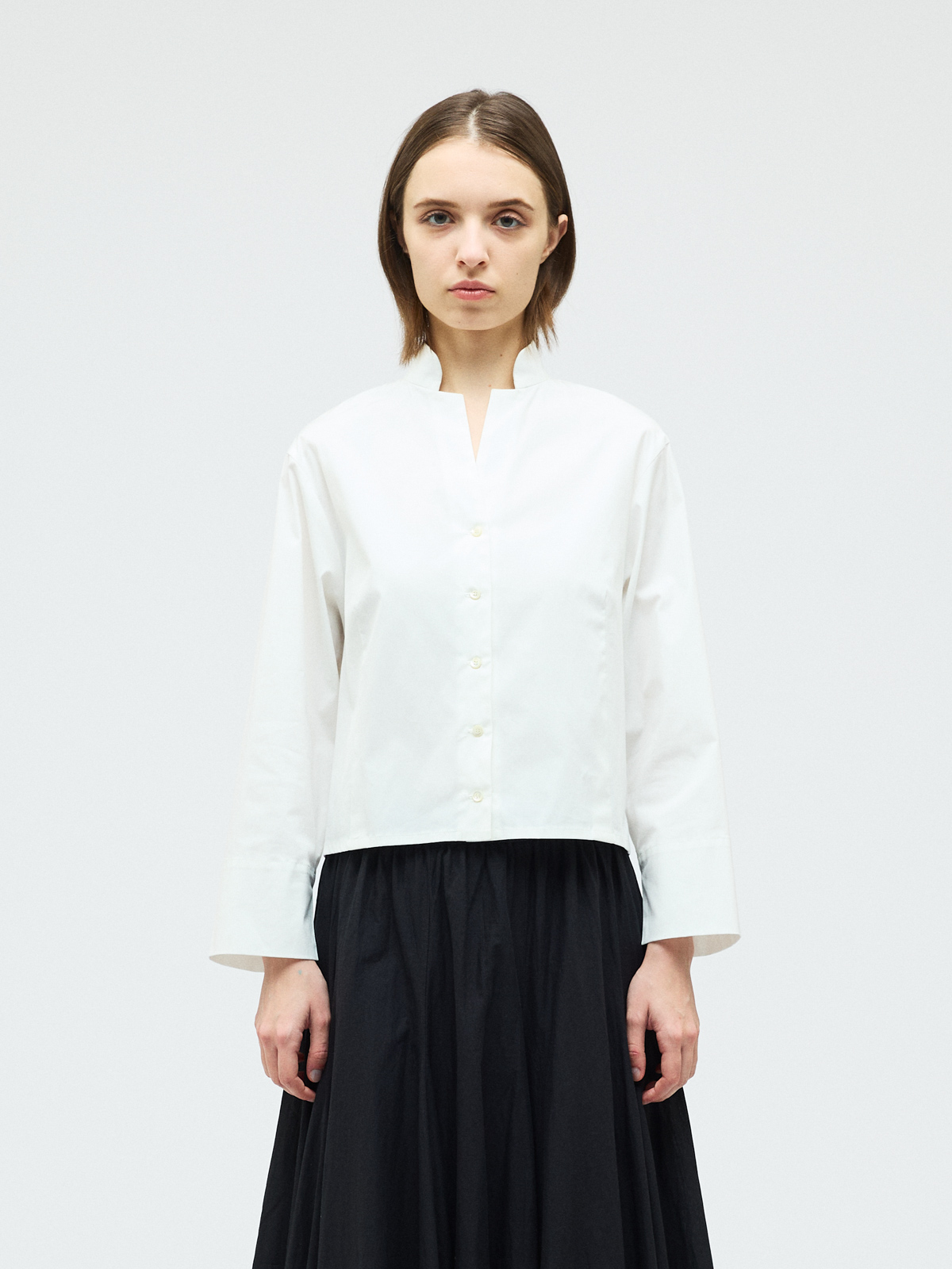 maru.2725 mizuiro ind スタンドカラーショートシャツ｜ MARcourt ONLINE STORE