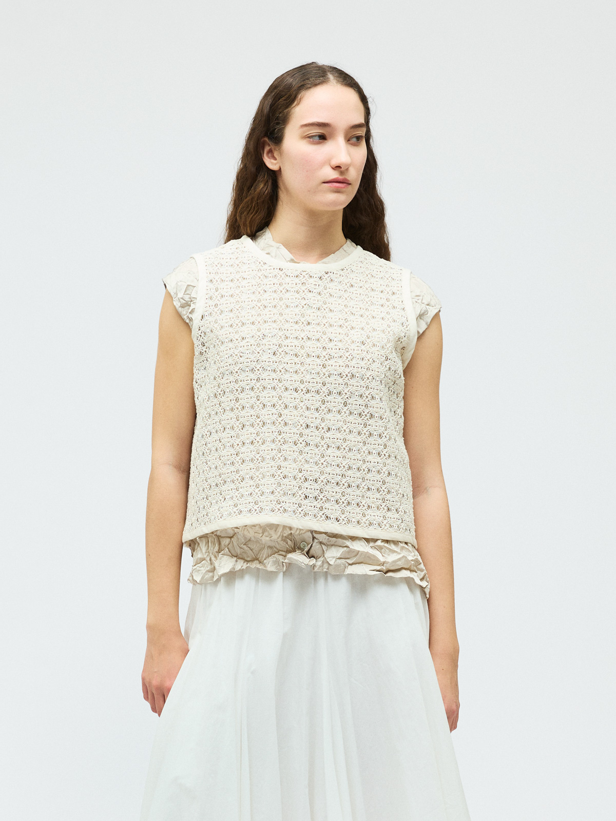 レースクルーネックベスト