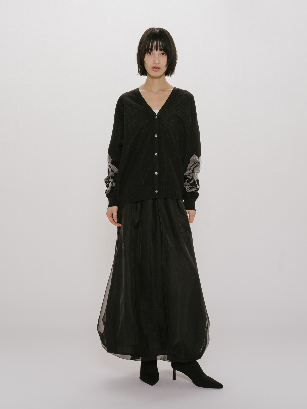 シアーロングバルーンスカート