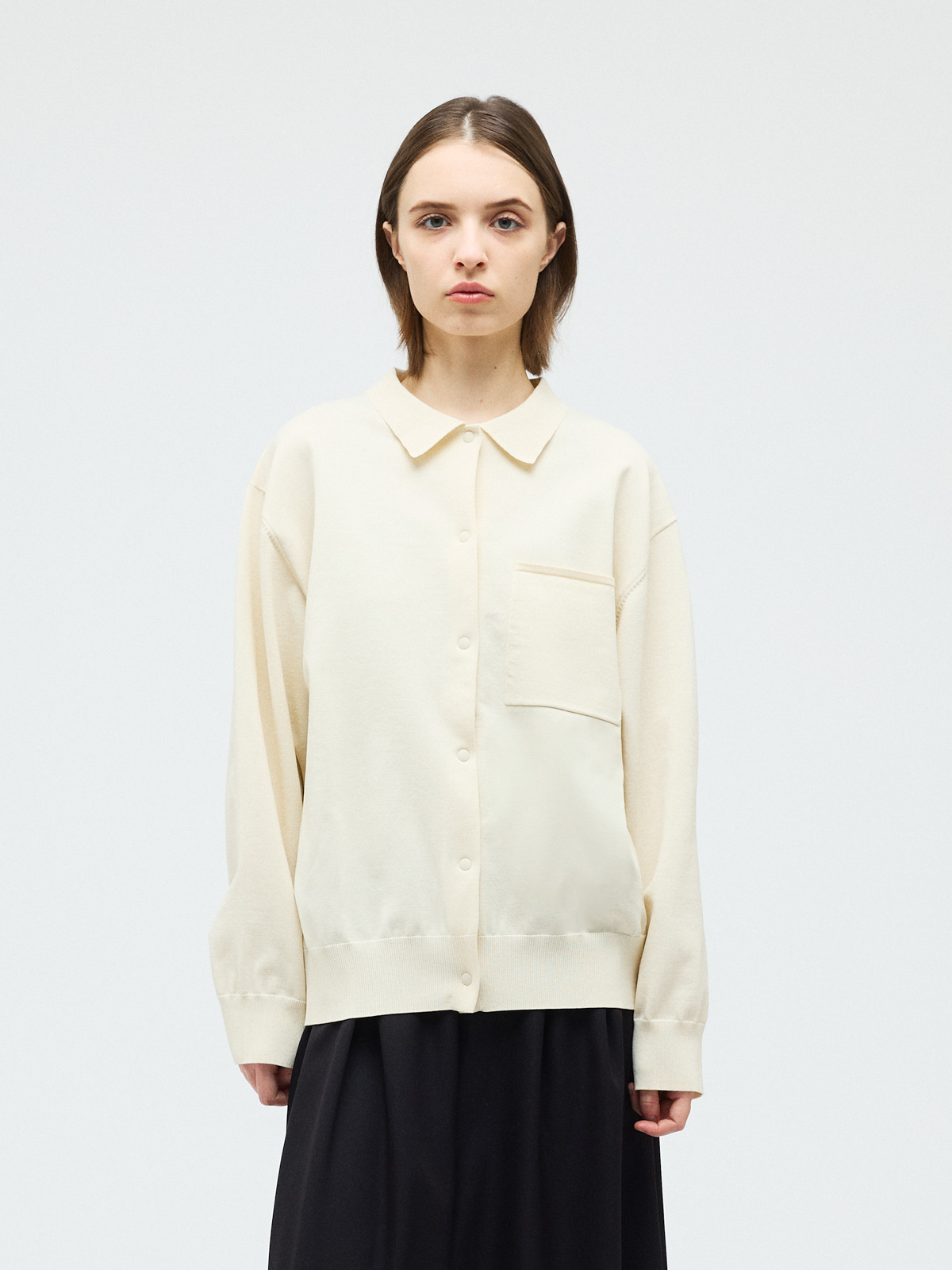 シャツカーディガン 前