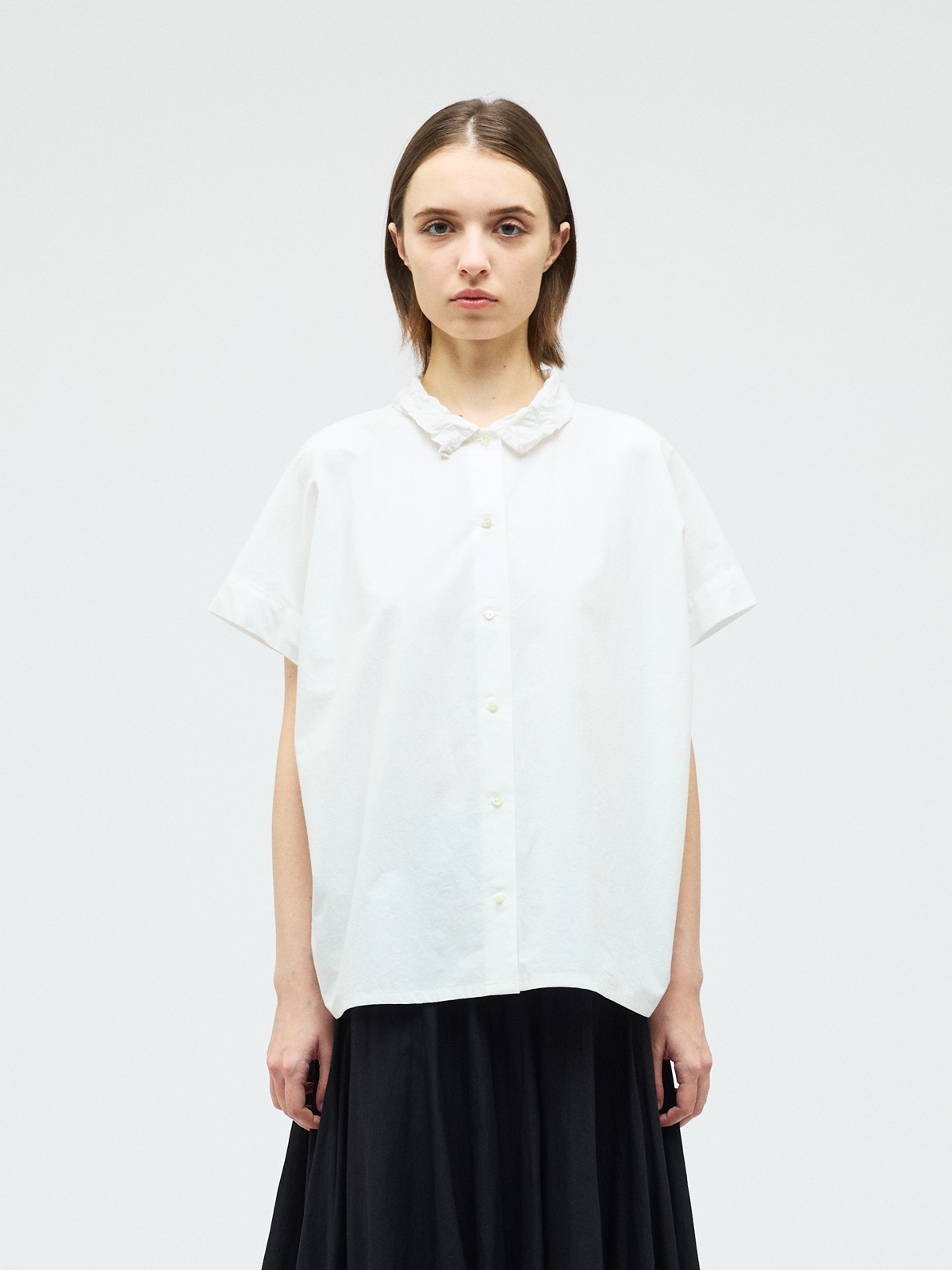 washer collar wide shirt