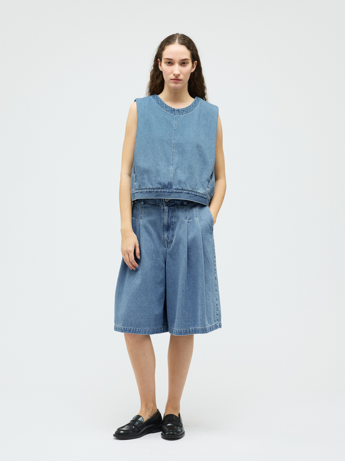 high waist wide half PT