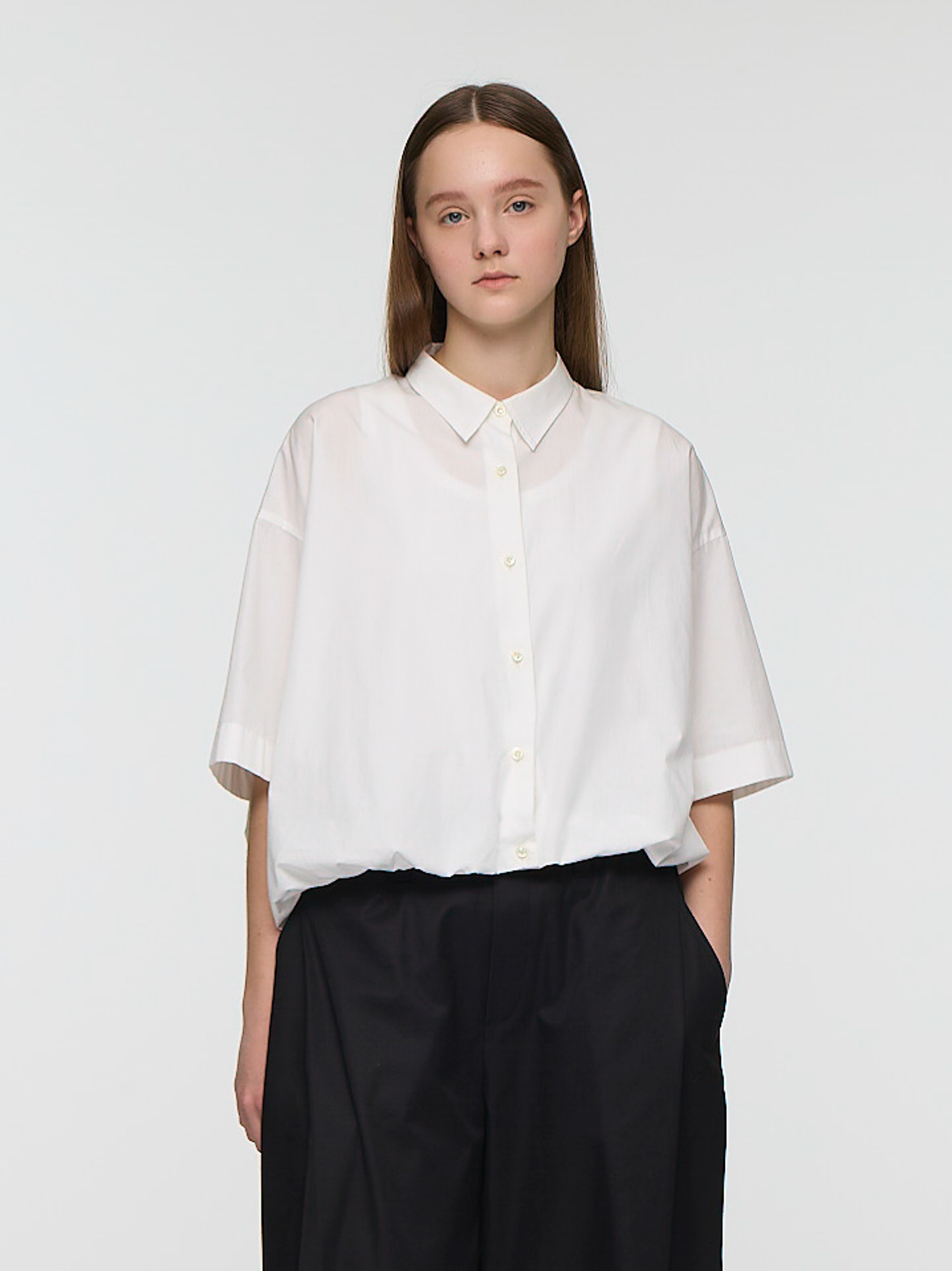 half slv ballon shirt