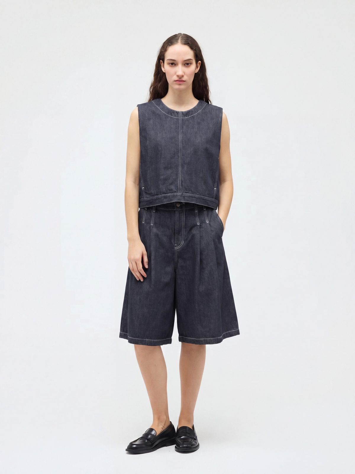 high waist wide half PT