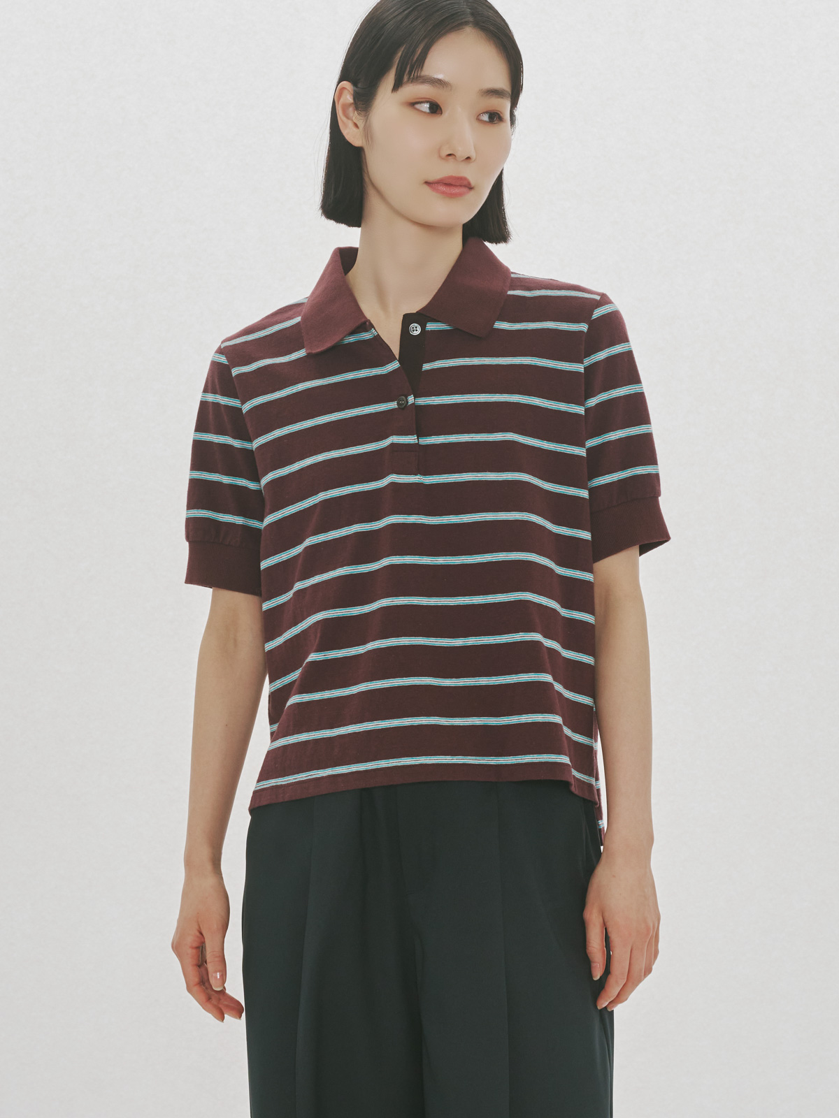 multi-striped polo PO