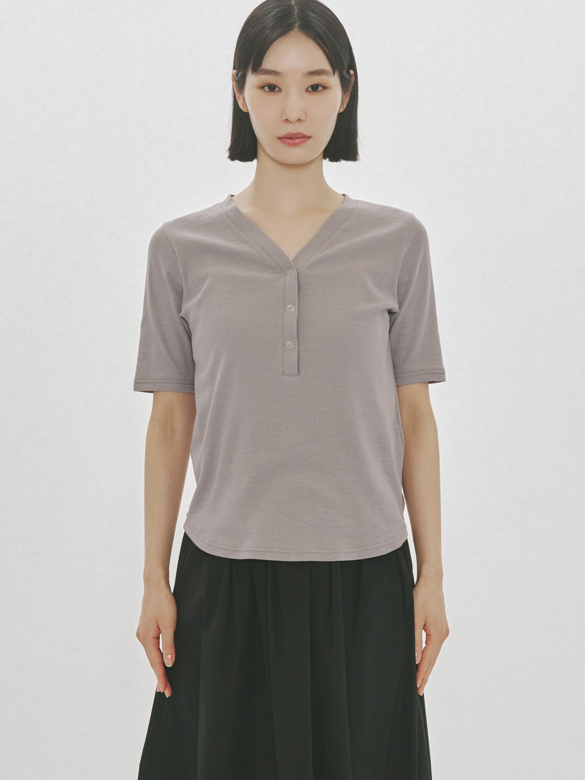 rib henley neck P/O