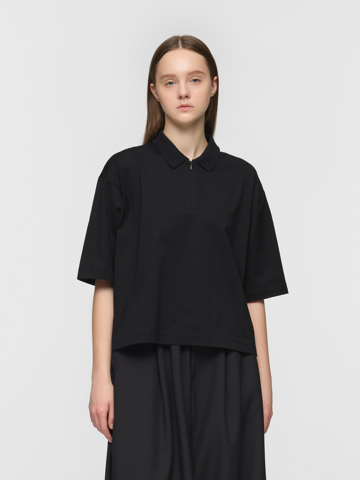 zip polo shirt
