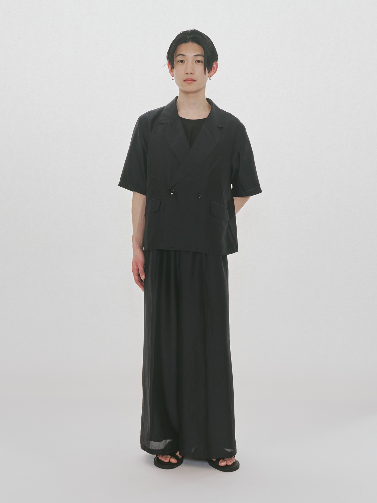 sheer straight slacks