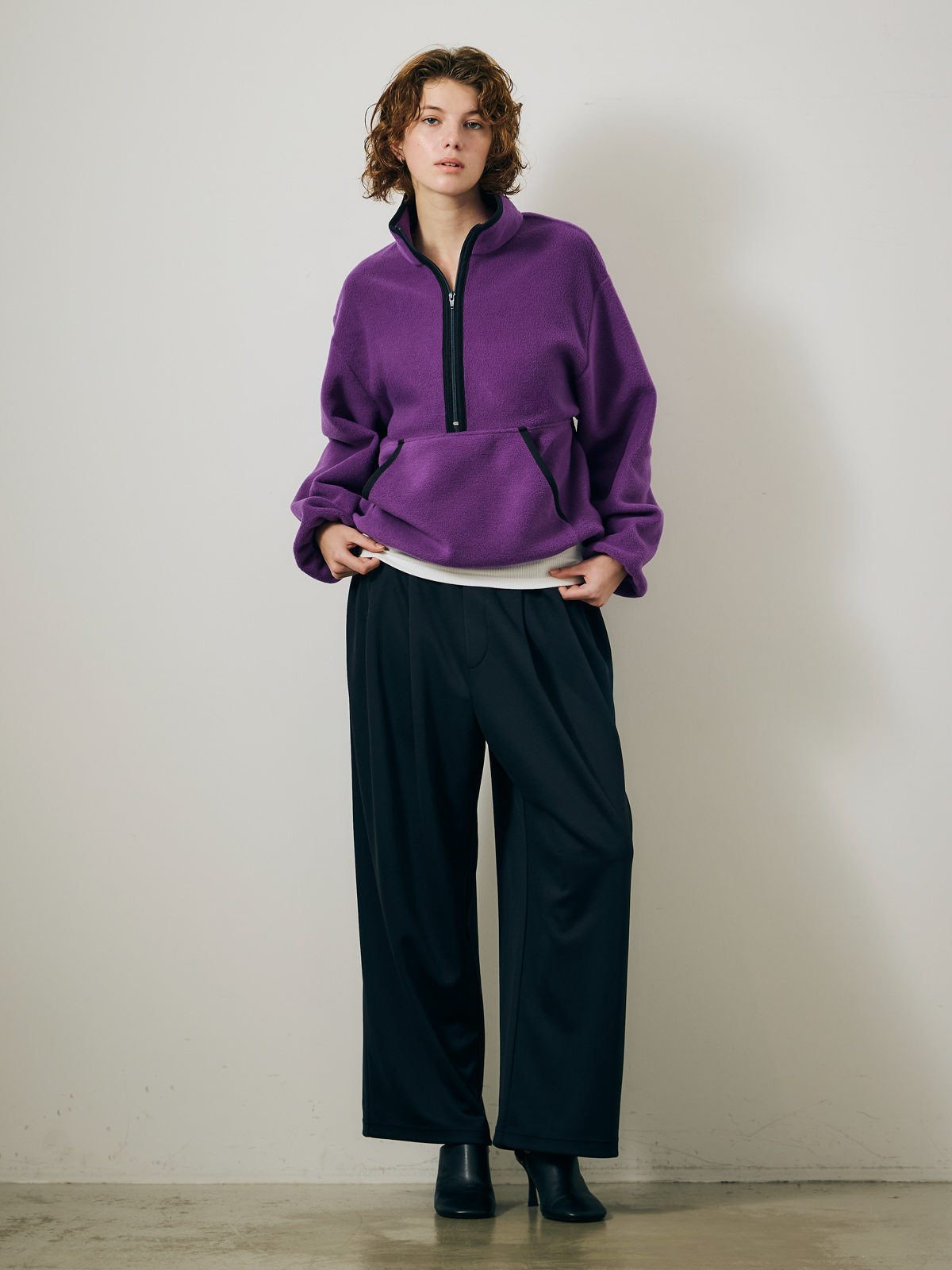 fleece half zip-up PO