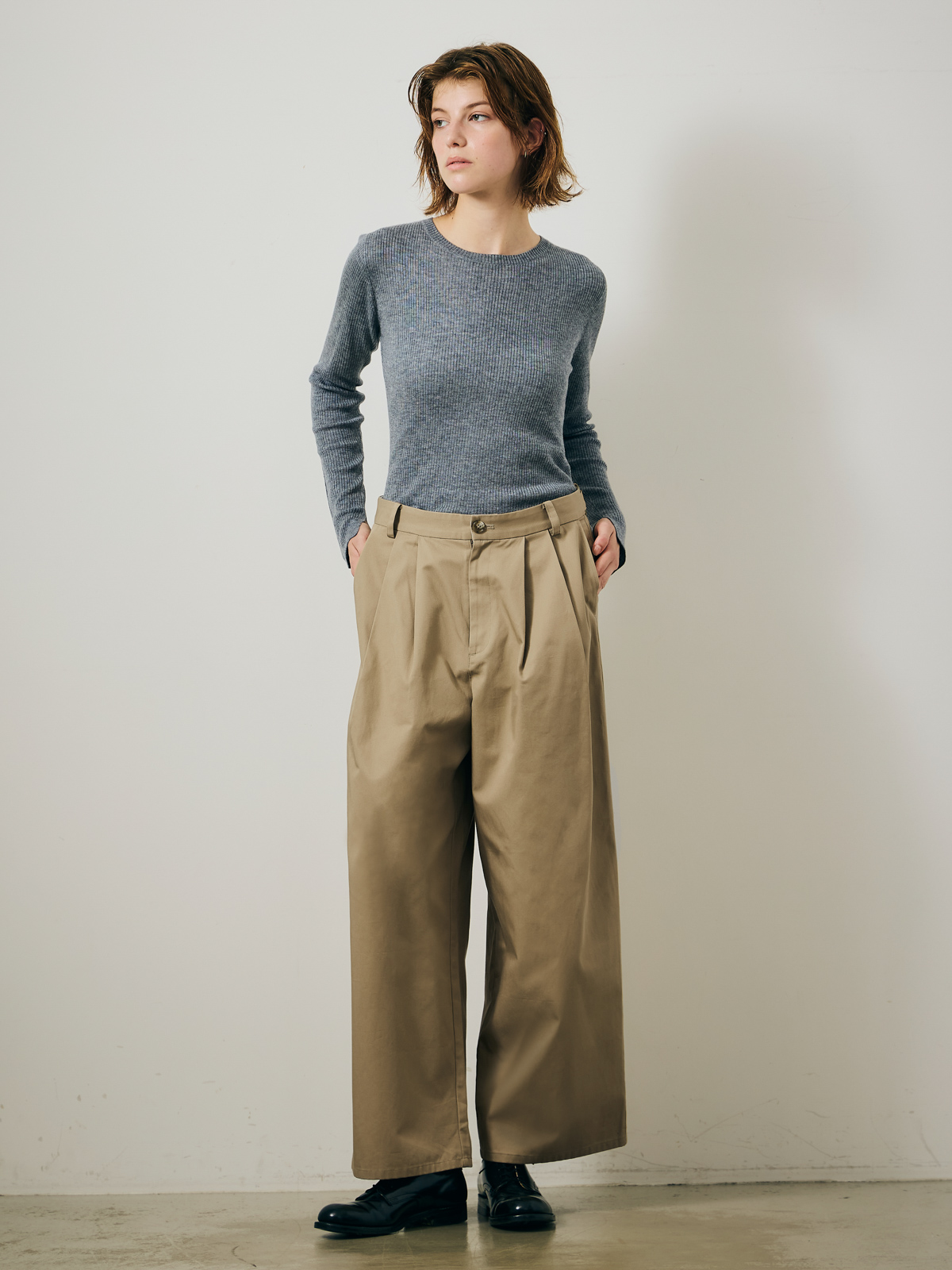tucked wide chino PT