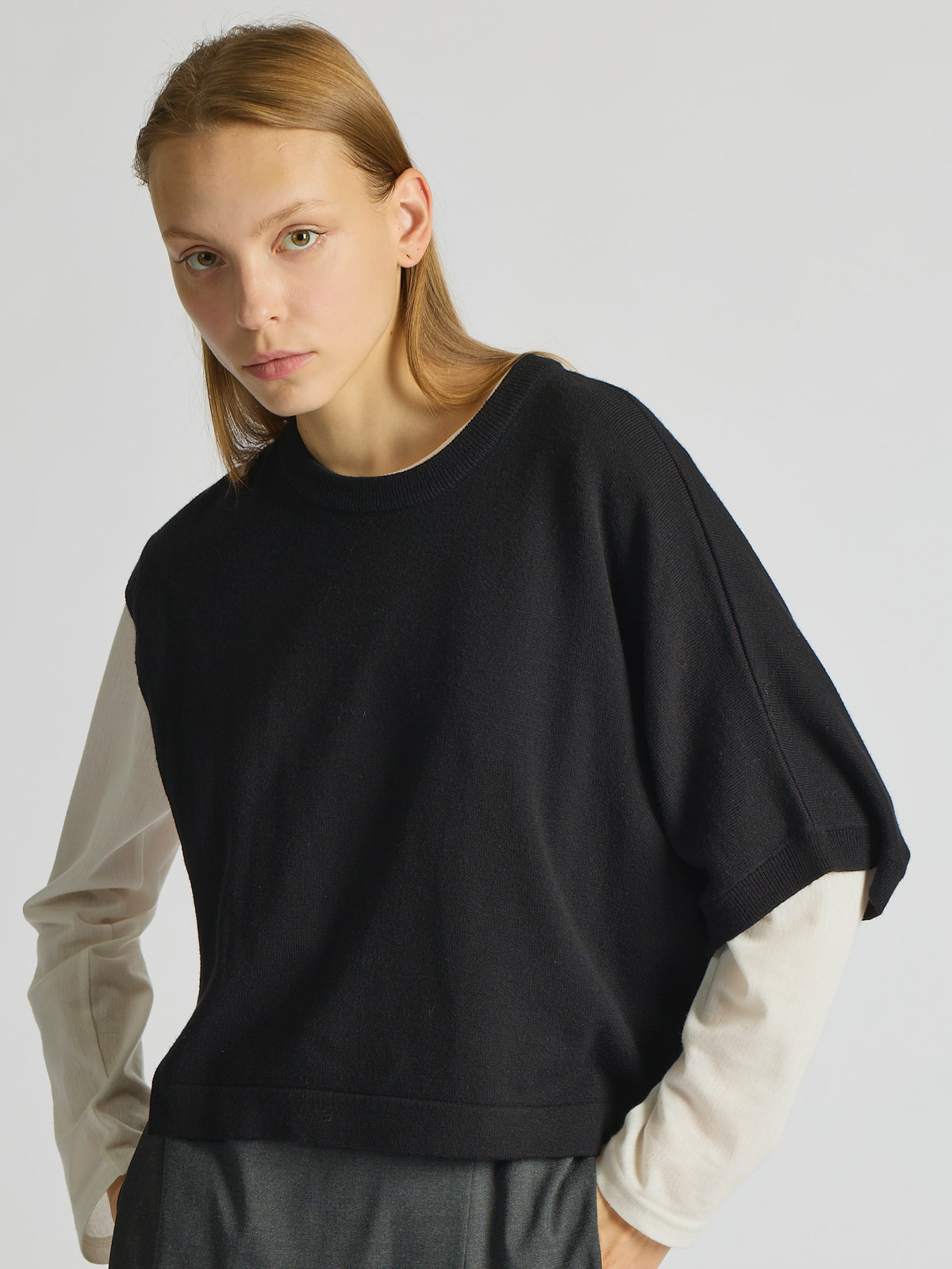 asymmetry crew neck P/O