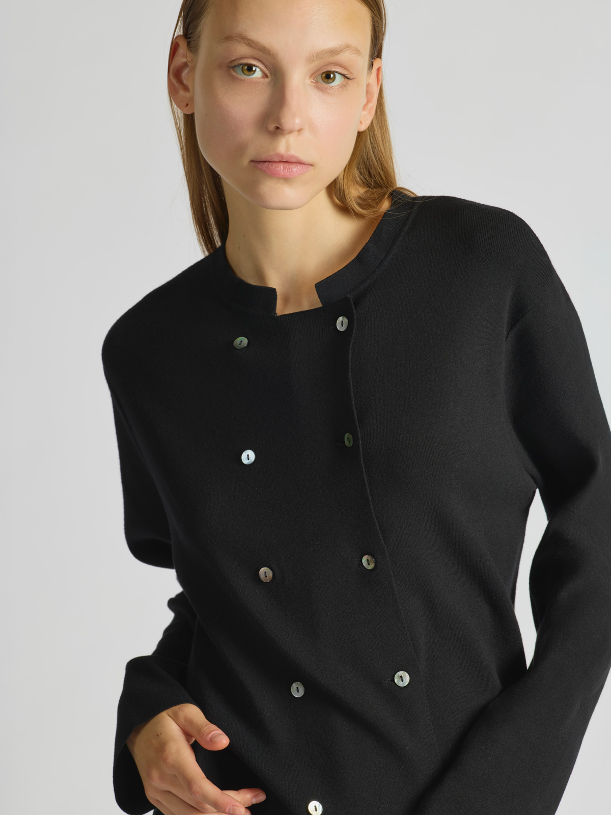 stand collar double breasted C/D