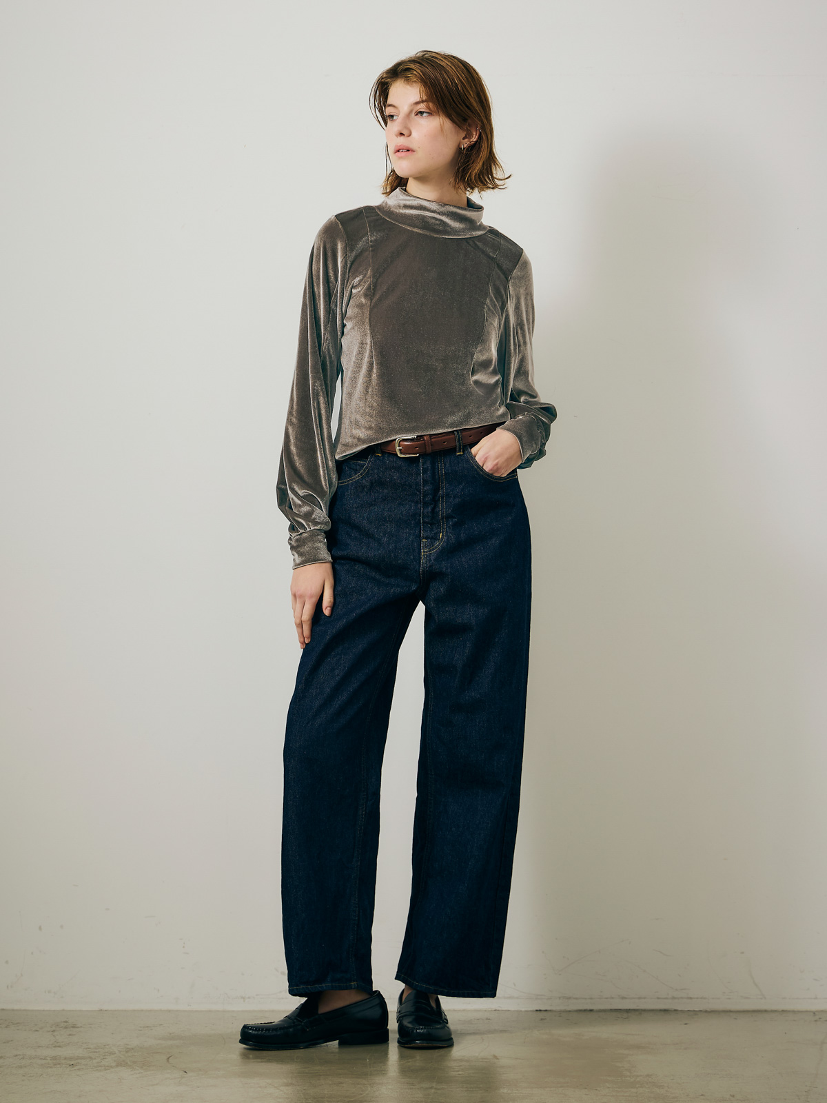 high neck velour PO